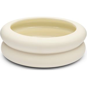 Riviera Maison Decoratieschaal rond Wit - Loivre Schaal dubbel - Porselein - (ØxH) 29x10