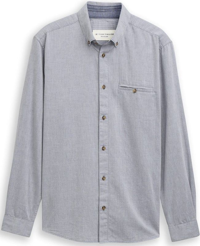 Tom Tailor Regular fit overhemd van katoen