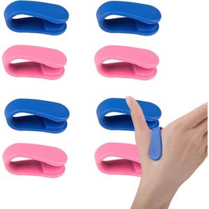HsentimenH Pack of 8 acupressure clips, headaches and tensions, mini clip made of plastic for finger massage, meridian relief and pain and tension relief