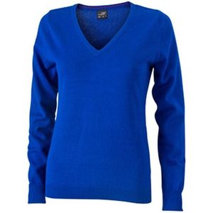 James and Nicholson Vrouwen/dames V-hals pullover (Koningsblauw)