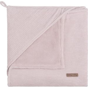 Baby's Only Wikkeldeken - Omslagdoek baby Sense - Teddy voering - Oud Roze - 75x75 cm - Geschikt voor drie- en vijfpuntsgordel