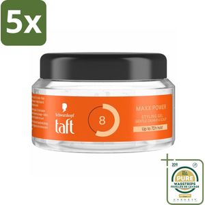 5 x Taft - Maxx Power 8 - Styling Gel - Maximale controle - 250 ml - Grootverpakking - Maximal Hold - Stylen - Kapsel Fixatie - Haartype - Styling Gel