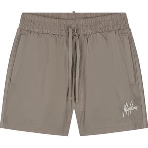 Malelions - Crinkle Nylon Swim Shorts - Taupe - 100% Nylon