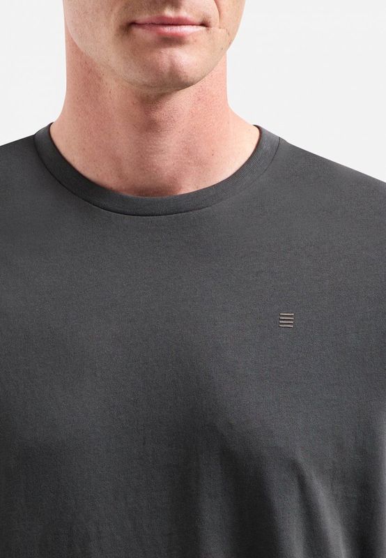 No Excess T-shirt crewneck solid basic dark steel