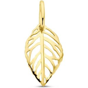 14K geelgouden hanger blad 17 mm - 4034254