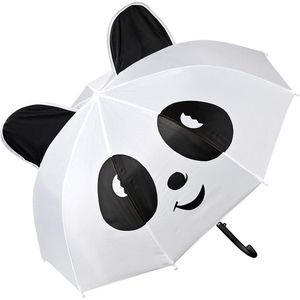 kinderparaplu met motief voor jongens en meisjes (tot ca. 8 jaar) Panda, wit