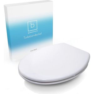 Antibacteriële Ovale WC Bril met Quick Release en Softclose Functie - Duroplast Toiletbril Wit