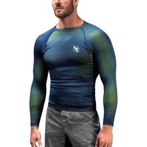 Hayabusa - Fusion Rashguard - Blauw - Groen - Kleurveranderende Stof