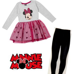 Disney Minnie Mouse 2-delige set - jurk+legging - maat 86/92