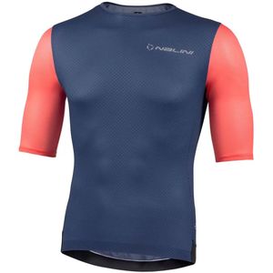 Nalini - Heren - Fietsshirt - Korte mouwen - Wielrenshirt - Zomer - FRESH WZ JERSEY - PETROL/CORAL/GLOW - M