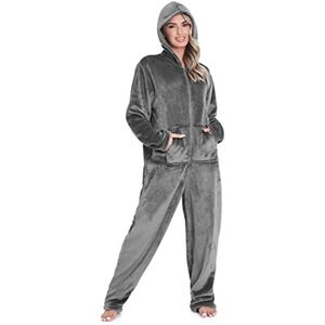 Fleece Jumpsuit Dames - Behaaglijke Eendelige Pyjama voor Dames in Maten S-XL