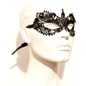 Zwart kanten oogmasker - Gala masker - Sexy masker - Feestmasker - Venetiaans masker