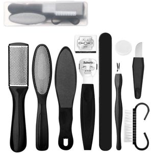 Voetverzorgingsset - Voetvijl 10 in 1 Voetvijl - Geschikt voor eelt Voetvijl - Voetvijl van roestvrij staal - Voetreinigingsset - Voor mannen en vrouwen Thuisgebruik