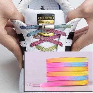 New Age Devi - Meisjes-Elastische-Regenboog-Veters-met-Magnetische-Sluiting