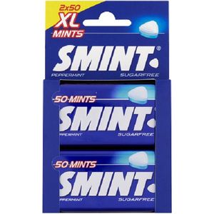 SMINT | XL Smints Duo Blik | Peppermint | 2 x 35g (2 x 50 stuks) | Snel afvallen zonder poespas!