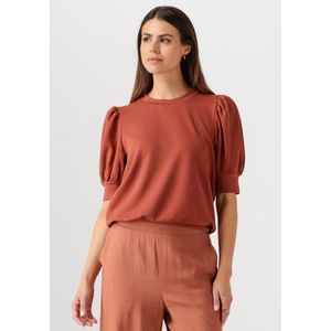 Minus Livana T-shirt Tops & T-shirts Dames - Shirt - Oranje - Maat 34