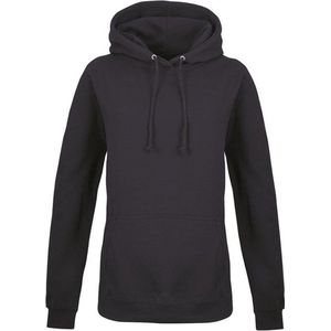 Awdis Gewoon Hoods Vrouwen/dames Girlie College Pullover Hoodie (Zwarte rook)