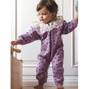 Cumino Lila jumpsuit met ruche kant 6-9m / 68 Lila