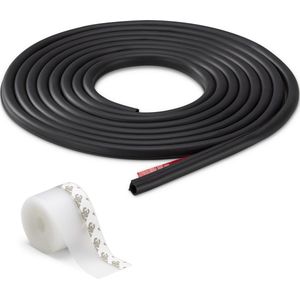 Navaris set van 2 tochtstrips - Rubber en silicone - Voor deuren en ramen - Tegen tocht, kou, stof en geluid