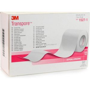 3M tape, Transpore tape 2,5cm breed (doos a 12 stuks)