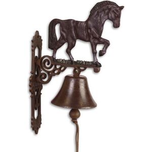 Grote Wandbel - Gietijzeren Deurbel Paard - 43 x 14 x 30 cm