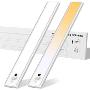 126 LED bewegingssensor lichtbalk - handgolf geactiveerd - 3 kleurmodi - dimbaar - oplaadbaar - 2 stuks