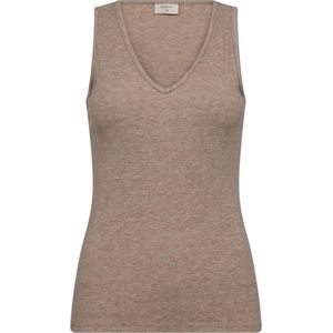 Freequent Top Fqlini Tanktop 204114 Simply Taupe Melange W Silver Dames Maat - M