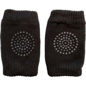 Scoby - Kniebeschermers voor Baby's - Veilig Kruipen - Kruip Bescherming - Kniesokken Anti Slip - Baby Socks - Zwart - 2 Paar