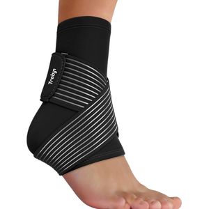 Trebin Enkelbrace - Enkel Bandage - Voet Brace - Enkel Brace - Enkelsteun - Enkelondersteuning - Neopreen - Dames - Heren - Zwart - One Size
