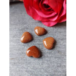 Zaksteen hart 18 x 15 mm Goldfluss / Goudsteen