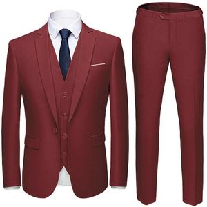 Allthemen Heren 3-Piece Suit - Heren casual pak voor zaken - XS