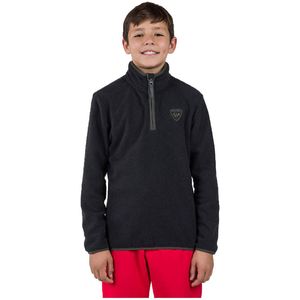 Rossignol - Strawpile - Fleece - Zwart - Halve Rits - 12 Years