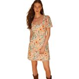 Trendyol Dames Mini A-lijn Regular Geweven Jurk, Ecru, 62