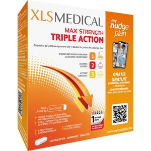 XL-S Medical Max Strength 120 Tabletten - Bevordert afbraak van vet,suiker,koolhydraten