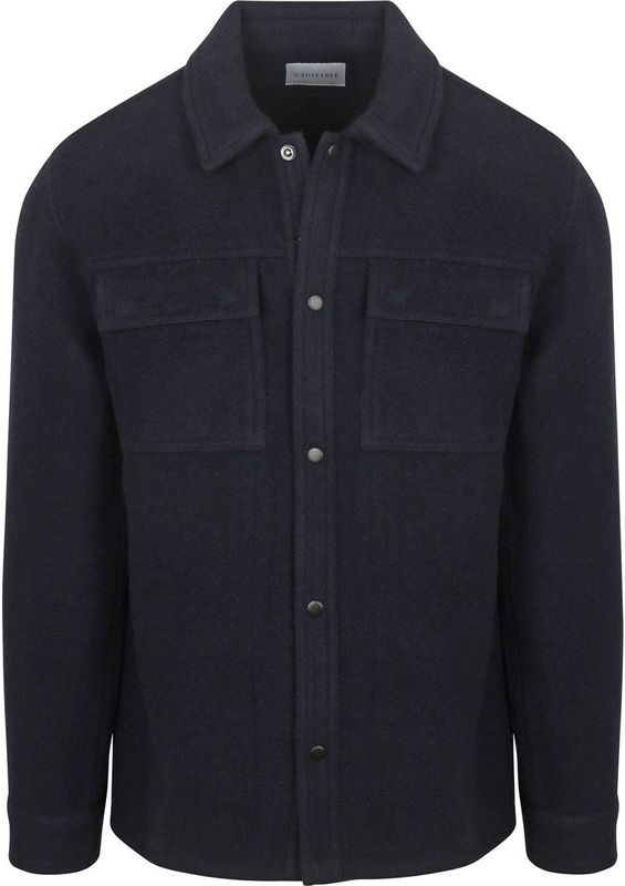Suitable - Overshirt - Donkerblauw - Wol Blend