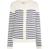 DreiMaster Maritim Gebreid vest  marine / wolwit