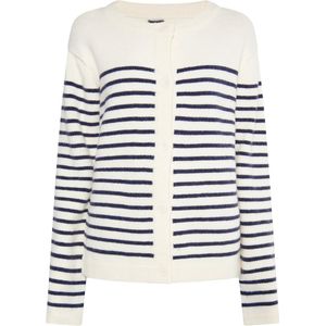 DreiMaster Maritim Gebreid vest  marine / wolwit