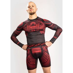 Venum Nakahi Rash Guard Lange Mouwen Zwart Rood - XXL