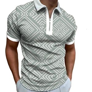 Trendy Poloshirt Heren - Slim Fit - Lichtgroen - Polo - Shirt - Outfit - Casual - Rits