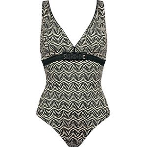 Lidea Dashed Pulse Badpak Off White-Black Zwart 38 B