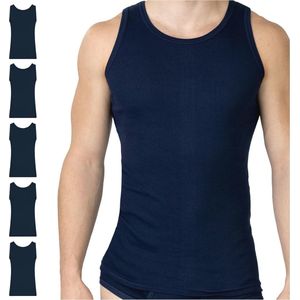 5-pack heren onderhemd zonder mouwen van 100% katoen
