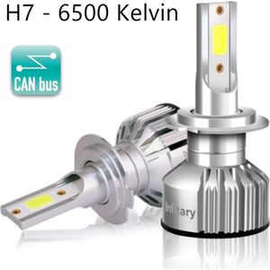 H7 LED Lamp Auto/Motor/Scooter (Set 2 stuks) - Interne CANbus adapter - 6500K  Helder Wit 14000 Lumen- 72W - Dimlicht, Grootlicht & Mistlicht - Koplampen