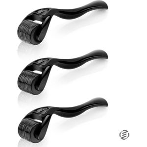 Equivera Baardroller - 3 Stuks - 0,25mm / 0,5mm / 0,75mm - Dermaroller - Baardgroei Kit - Sinterklaas Cadeau - Kerstcadeau