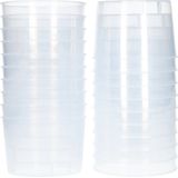 Maatbekers - Plastic bakjes - Plastic bekers met een inhoud van 120ml - Compacte maatbeker - 20 stuks! - Doorzichtig