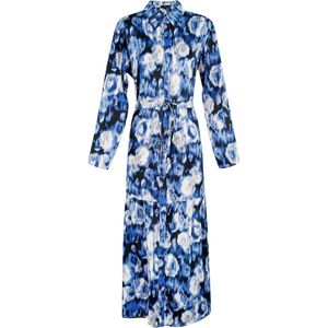 Maxi Jurk - Bloemenprint - Blauw - Maat M