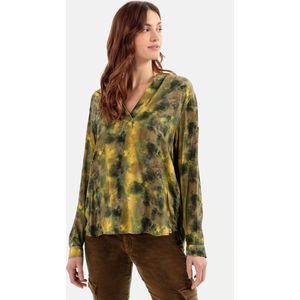 camel active Slip-on blouse in bloemenprint - Maat womenswear-XS - Caramel