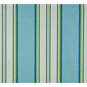 Dutch Wallcoverings Papierbehang streep - blauw/groen/wit