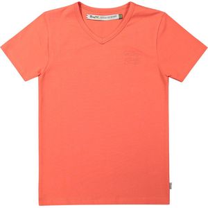 Rumbl Royal - T-shirt - V-hals - Koraal - Maat 140/146