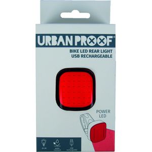 Achterlicht LED Urban Proof High Power vierkant - USB oplaadbaar