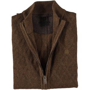Fellows United Fellows United Cardigan Vest Diamond Structure Oker (22.1103 - 151)